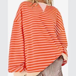 UEU Pinstripe Crewneck Sweatshirt